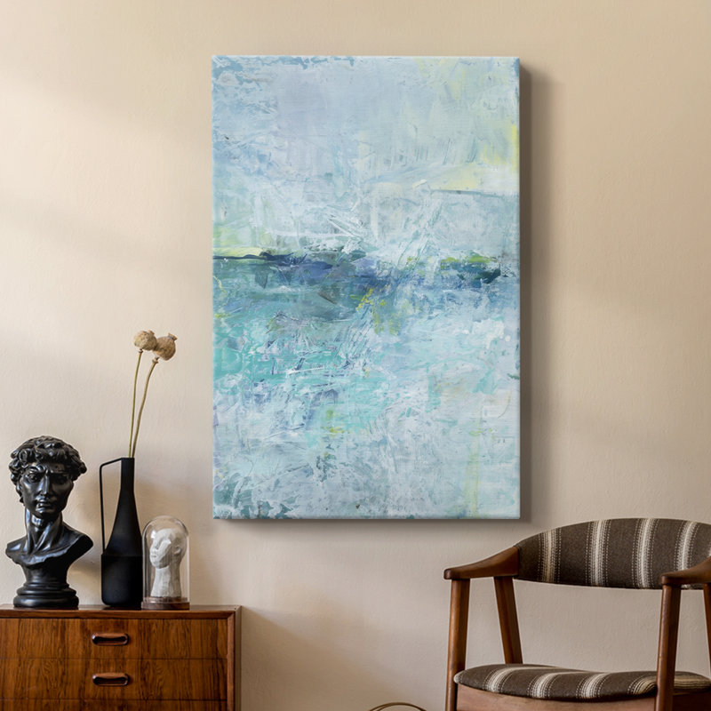 Lac Misty Mountain I - galerie d'art sur mesure Cavas, H 27 po x l 18 po
