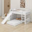 Lit superposé simple au-dessus de simple, escalier simple avec glissière et échelle-311461946