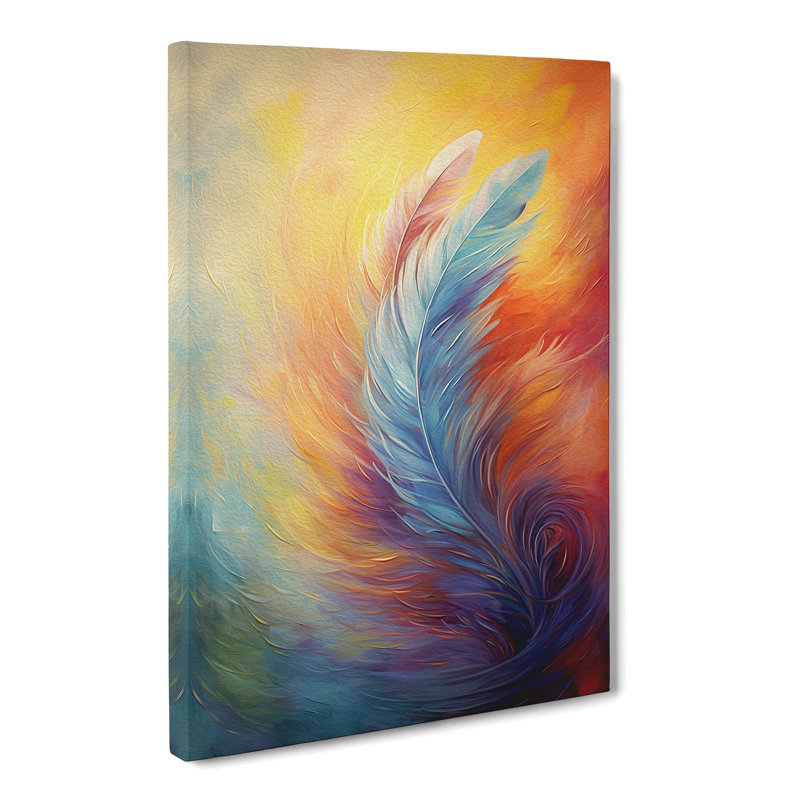 Feather Impressionism No.2 - Print, 50cm H x 35cm W x 3cm D