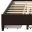Grand lit plateforme en rotin avec 2 grands tiroirs et lit gigogne simple-181384072