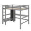 Full Size Loft Bed With Multifunction Shelves And Under-Bed Desk-114344645