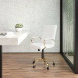 Whitney Ergonomic Upholstered Mid-Back Swivel Office Chair