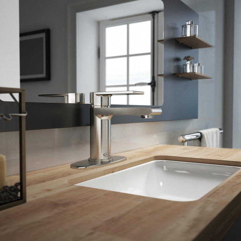 Broxburn® Lever Bathroom Faucet with Drain Assembly, Brushed Nickel