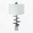 15x29.5" Blue and White Agate Slice Table Lamp with Marble Base