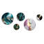 Géode abstraite turquoise II - décoration murale abstraite en métal marbré
