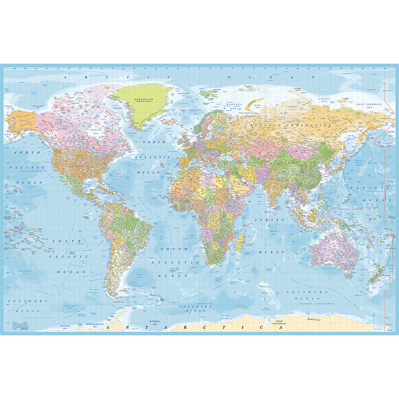 4 Piece Wallpaper Mural, 2.53m L x 366cm W, Neutral