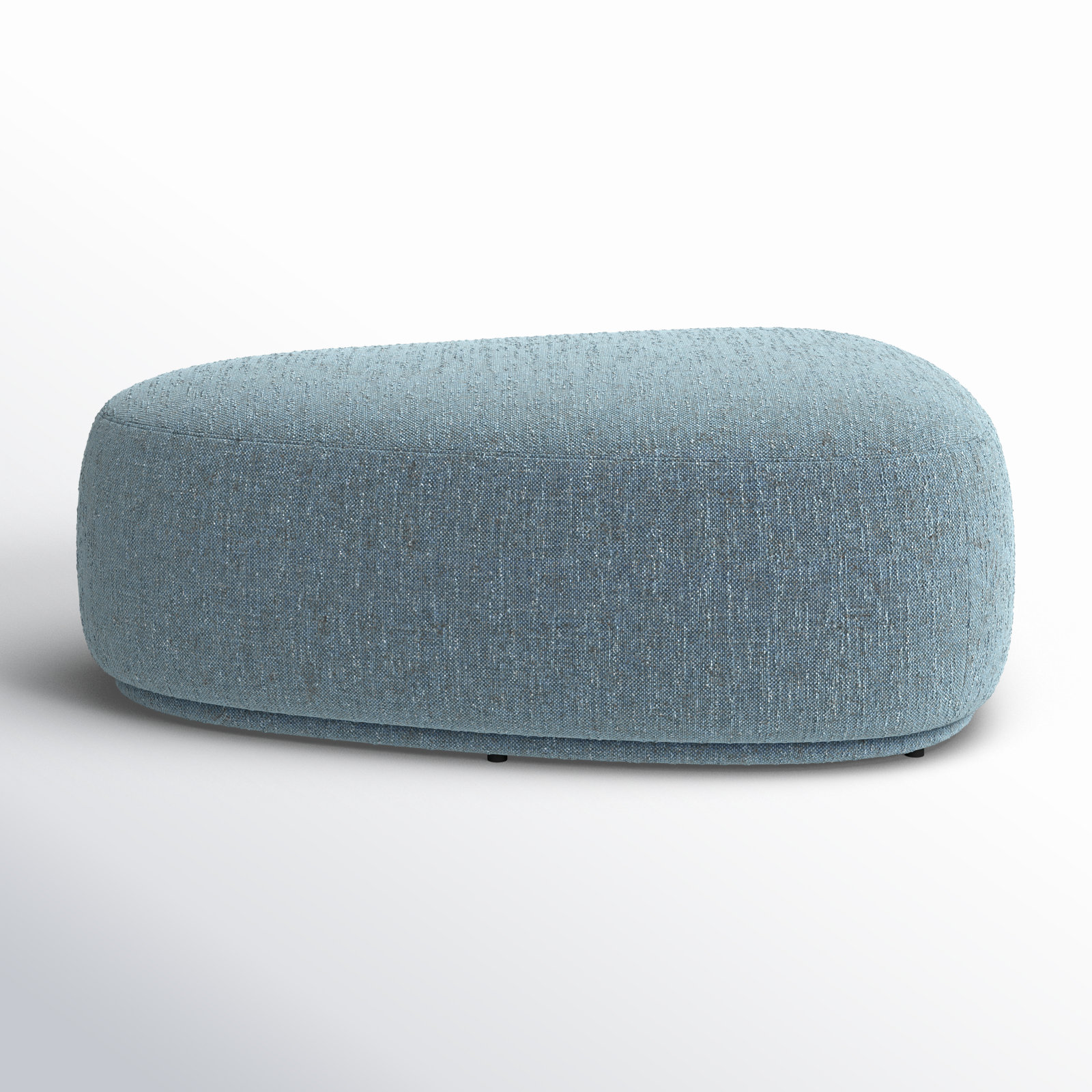 Adna 44" Ottoman, Mellow Steel Blue Boucle