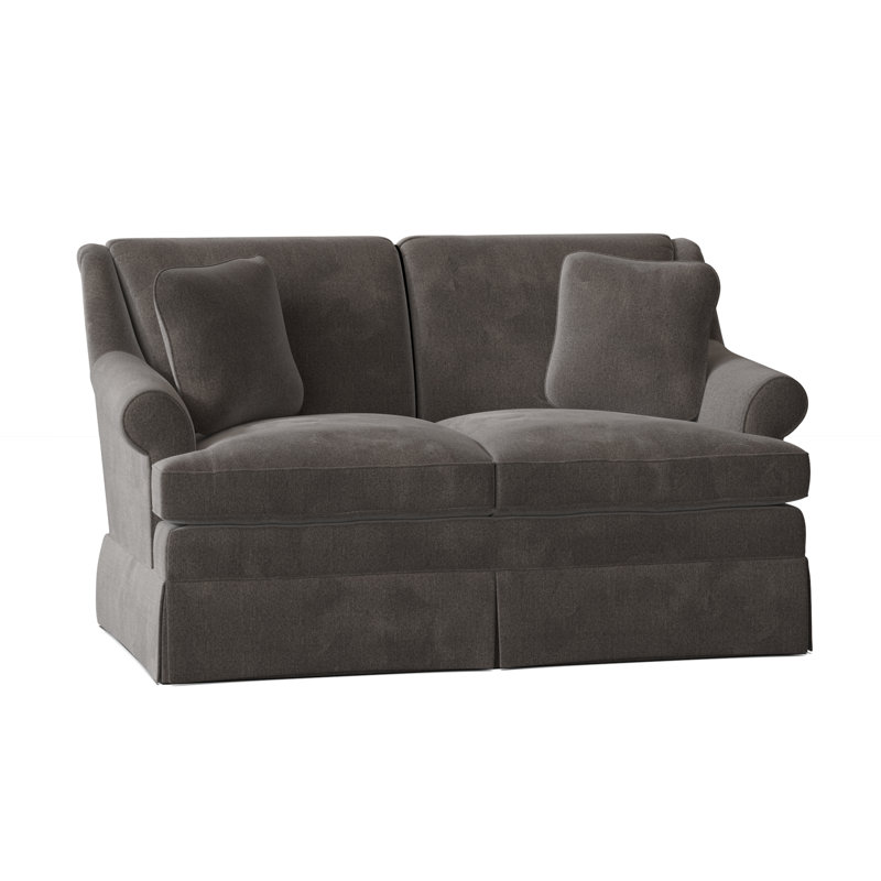 Connor Upholstered 59'' Loveseat, Tweetie 45 Gray Performance Velvet, Yes