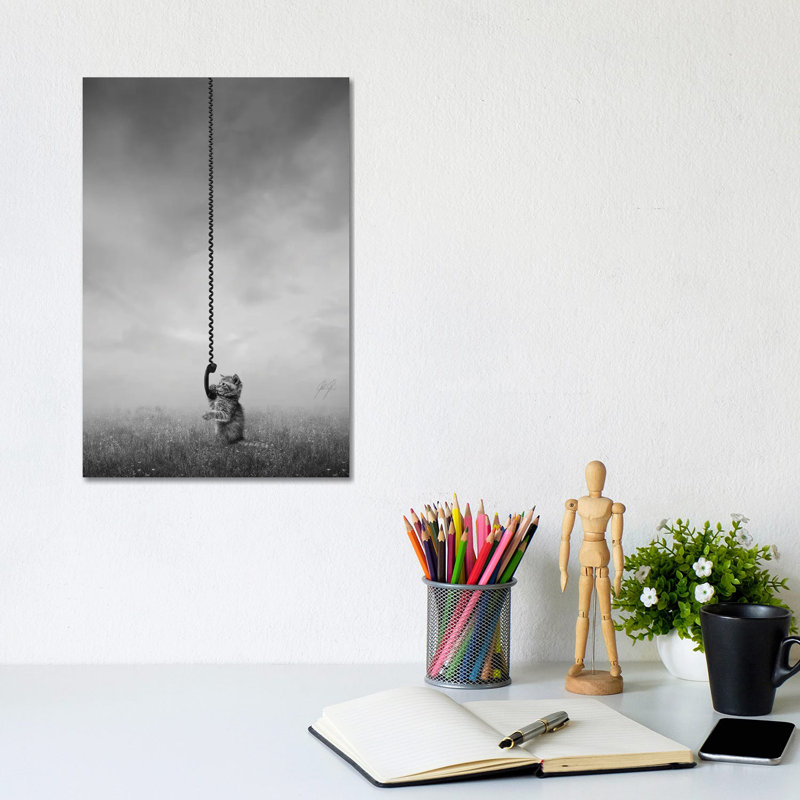 Phone Home by Kathrin Federer - Wrapped Canvas Print, 20.32 cm H x 30.48 cm W