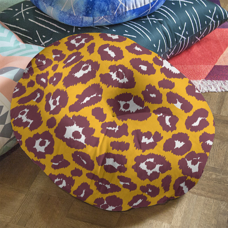 Housse et insert de coussin touffeté rond, Doré, H 26 po x l 26 po x P 4 po