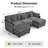 111.8" Modular Sectional Sofa, 3-Seat L Shaped Couch with 2 Reversible Ottomans-522955897