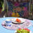 6 Round Placemats Romance is Dead Blue/Pink