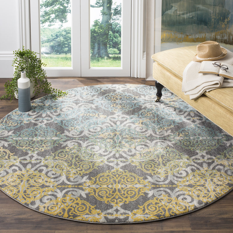 Tapis performance damassé Allard, Rond 5 pi 3 po