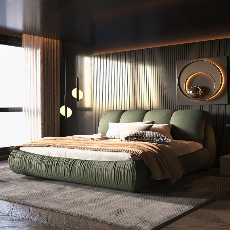 Green King Bed, King, Green