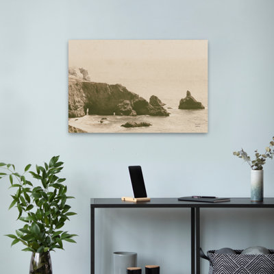 Passing Through Cove Sepia Contemporary Cliff Cove