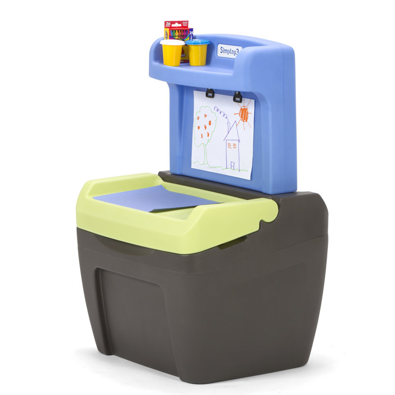 Boîte à jouets chevalet double face