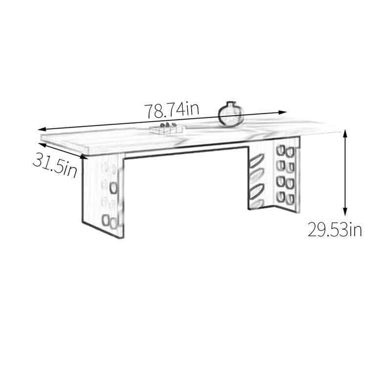 Chaves, 29.53"H x 78.74"L x 31.5"W