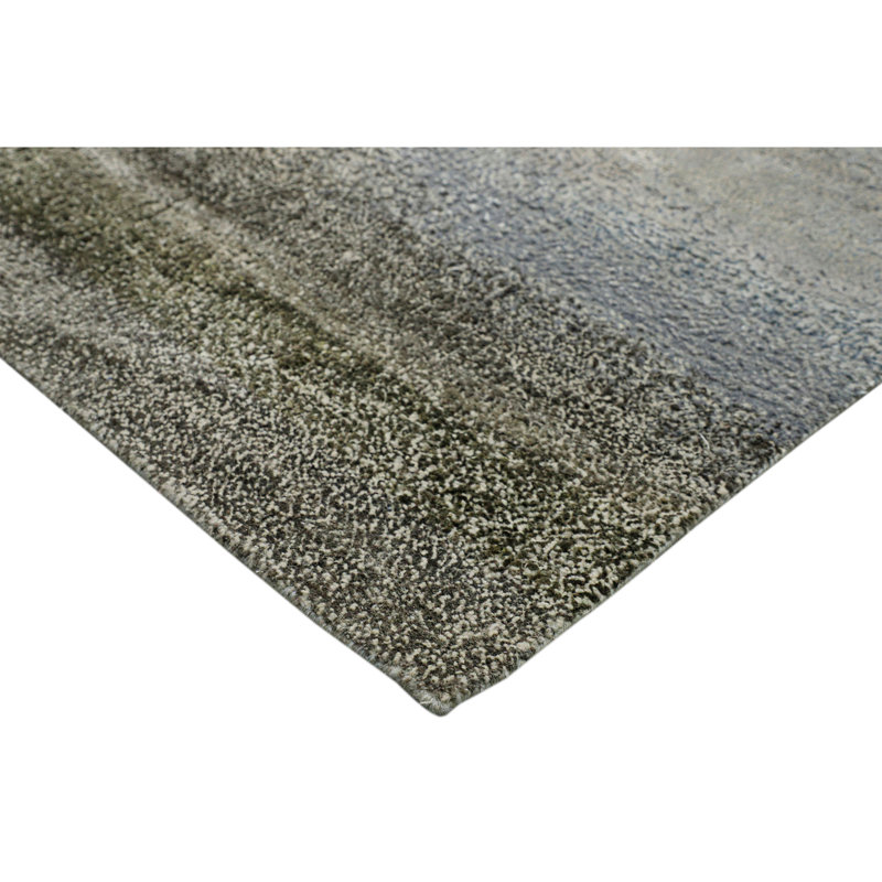 Hand Knotted Abstract Area Rug in Beige/Brown