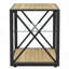 Table de chevet moderne 1 pièce pour chambre à coucher et salon, plateau en panneau de fibres à densité moyenne en bois trempé et en bois naturel, table d'appoint de style industriel-130339165