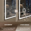 Miroir de salle de bain en verre trempé anti-buée à DEL certifié UL-238697685
