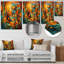 Couleurs et formes abstraites sur impression métallique-239648934