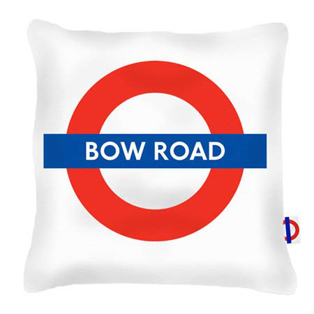 Bow Road Tube Station London Transport Cushion