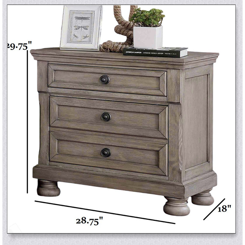 Table de chevet style transitionnel 1pc
