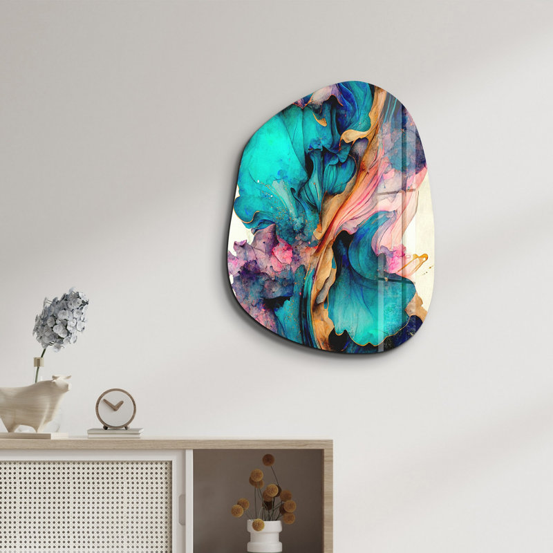 Wall Decor on Tempered Glass, 88" H x 68" W x 0.4" D