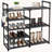 Black Tubes Closet Shoe Rack, 5 Tier Oxford Fabric Shelf, Boot rack, Easy Assembly, Sturdy And Durable, Holds Up To 30 Lbs