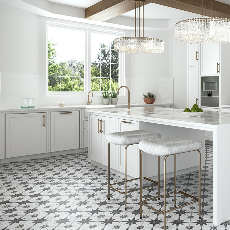 Merzoni 18" x 18" Porcelain Patterned Wall & Floor Tile