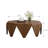 Octagonal Wood Veneer Coffee Table – Sculptural Geometric Center Table For Living Room