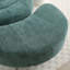 Fauteuil demi-tonneau surdimensionné avec repose-pieds, fauteuil rond avec repose-pieds, très grand ensemble de chaises de salon, vert