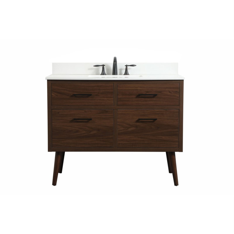 Ensemble de meuble-lavabo simple 42 po Steinfeldt, Noyer