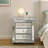 Three Drawer Nightstand with Crystal Handles