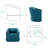360-Degree Swivel Upholstered Armchair with Accent Pillow-367928023