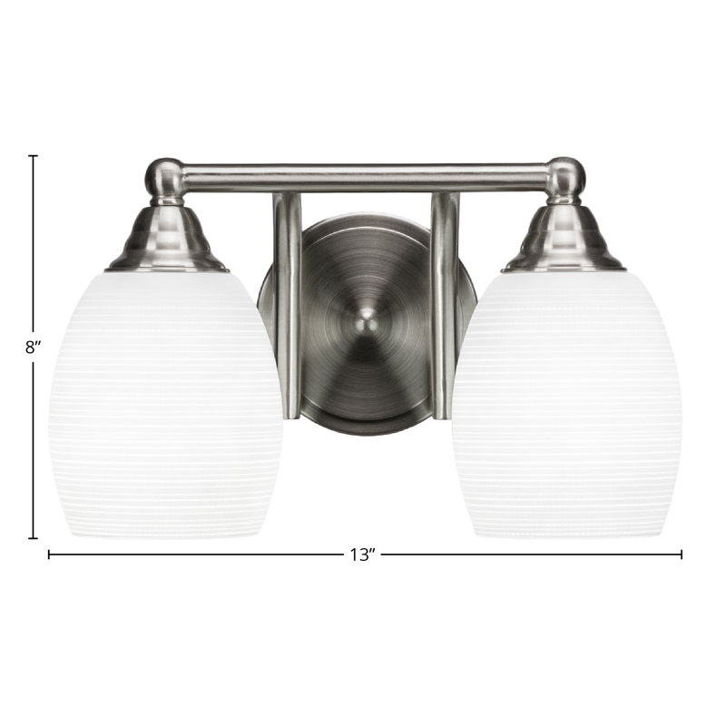 Barre d'éclairage de salle de bain 2 lumières Achen