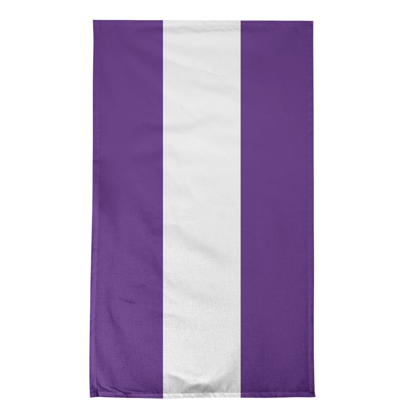 Tea Towel Kitchen Towel, Cotton Blend, Purple/White/Purple