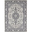 Tapis oriental gris tissé à la machine Clotene