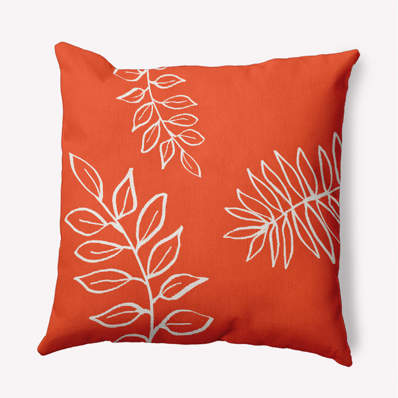 Housse et insert de coussin en polyester Breeland, 18 po x 18 po, Orange vif, Polyester/ Bourre en polyester