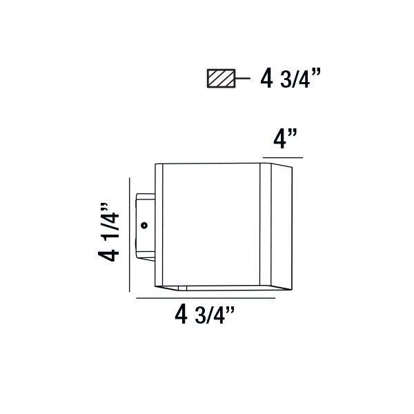 Crest LED Wall Light, Aluminum