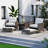 5-Piece Wicker Patio Conversation Set Outdoor Seating Group with Ottoman-281419619-358851209