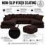 5 Seater Corduroy Corner Sectional-1792938363