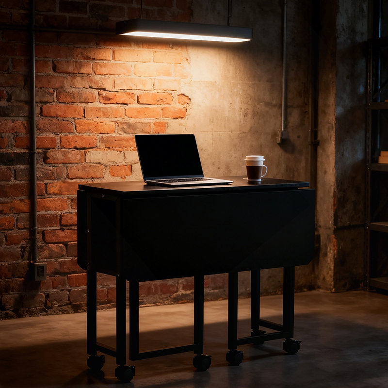 Petit bureau pliable pliable pour petit espace, bureau d'écriture 31,5 pouces pour bureau, bureau à domicile pliable pour chambre 80 * 58, noir