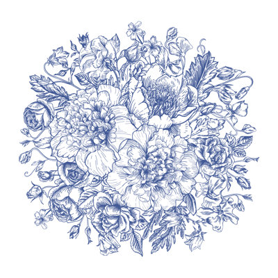 Bouquet de fleurs d'été - impression sur toile tendue