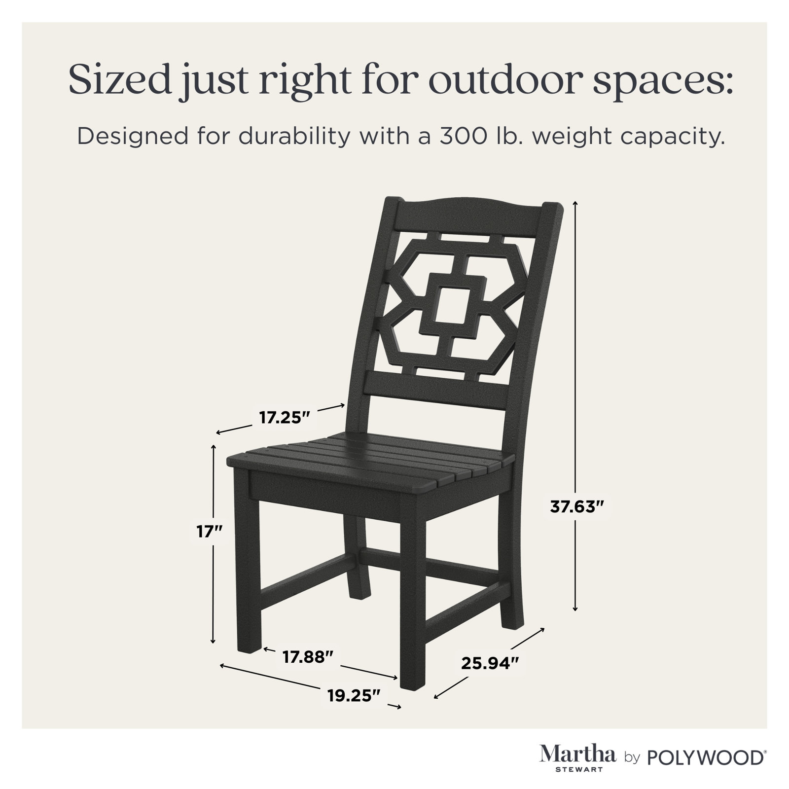Chinoiserie Outdoor Dining Side Chair, Green