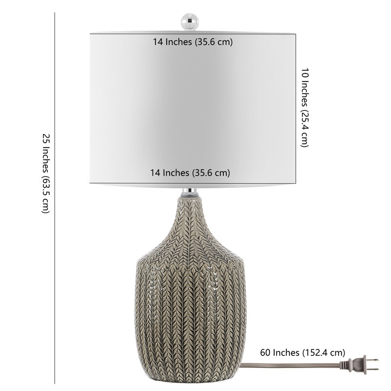 Avdulla Ceramic Table Lamp, Gray