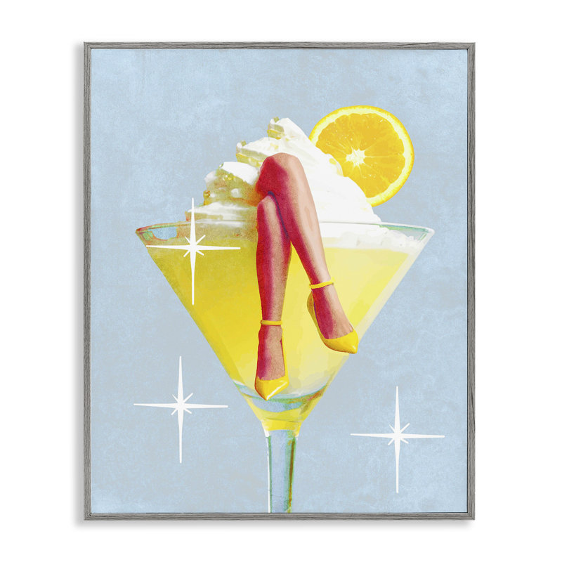 «Crossed Legs Drink», estampe numérique de Lil 'Rue, Estampe numérique Farmhouse, H 30 po x l 24 po