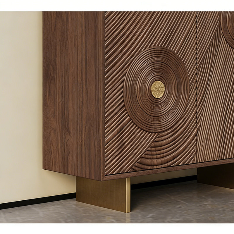 Armoire d'appoint moderne et luxueuse, Brun