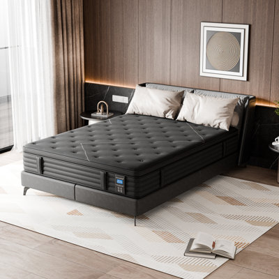 Ultra Firm Mattress 14" Mattress Memory Foam Blend Extra Lumbar Support For Back Pain Relief And Cool Sleep Firm Foam Encasement Edge by Alwyn Home