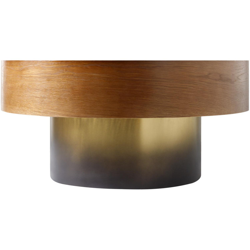 Shatay Modern Coffee Table, Oak/Gold Black